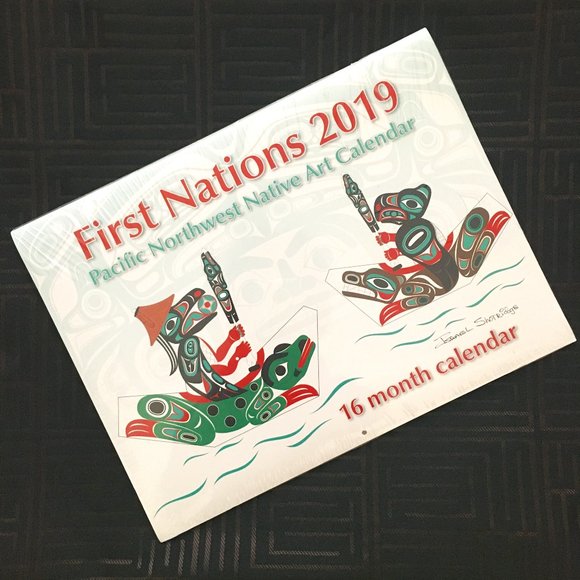 NWT First Nations Pacific Northwest Native Art 16 Month Calendar 2019 - Picture 1 of 7